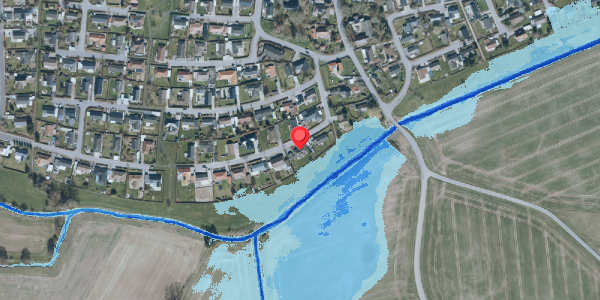 Oversvømmelsesrisiko fra vandløb på Dalbovej 9, 4690 Haslev