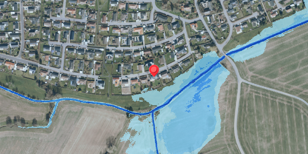 Oversvømmelsesrisiko fra vandløb på Dalbovej 13, 4690 Haslev