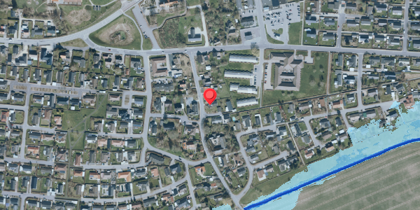 Oversvømmelsesrisiko fra vandløb på Dalbyvej 7, 4690 Haslev