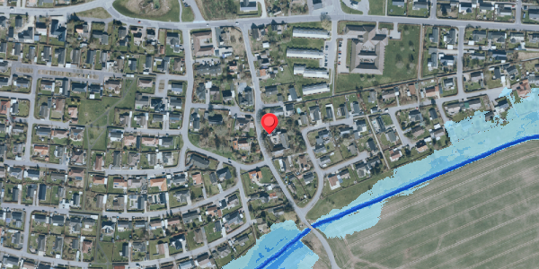 Oversvømmelsesrisiko fra vandløb på Dalbyvej 13, 4690 Haslev