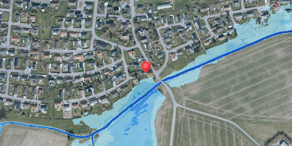 Oversvømmelsesrisiko fra vandløb på Dalbyvej 22, 4690 Haslev