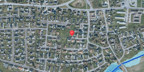 Oversvømmelsesrisiko fra vandløb på Daltoften 8, 4690 Haslev