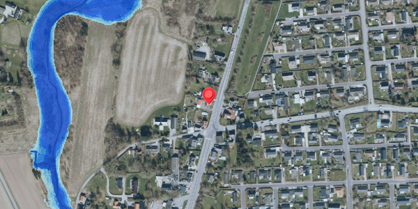 Oversvømmelsesrisiko fra vandløb på Vordingborgvej 414, . , 4690 Haslev