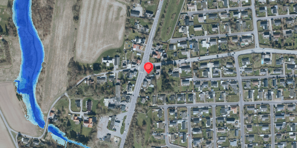 Oversvømmelsesrisiko fra vandløb på Vordingborgvej 417, . , 4690 Haslev