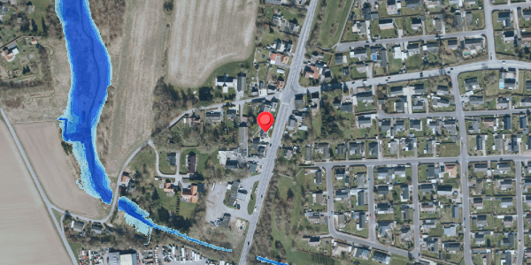 Oversvømmelsesrisiko fra vandløb på Vordingborgvej 418, . , 4690 Haslev