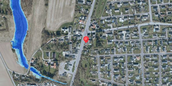 Oversvømmelsesrisiko fra vandløb på Vordingborgvej 419, . , 4690 Haslev
