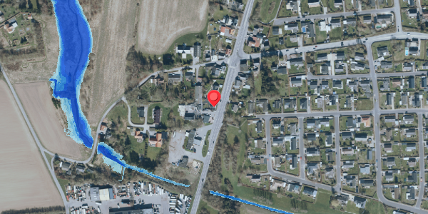 Oversvømmelsesrisiko fra vandløb på Vordingborgvej 420, . , 4690 Haslev