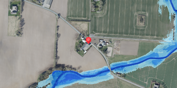 Oversvømmelsesrisiko fra vandløb på Broholmsvej 30, . , 4690 Haslev