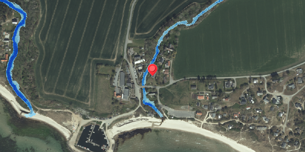 Oversvømmelsesrisiko fra vandløb på Boderne 7, . , 3720 Aakirkeby
