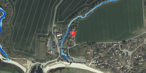 Oversvømmelsesrisiko fra vandløb på Boderne 10, . , 3720 Aakirkeby