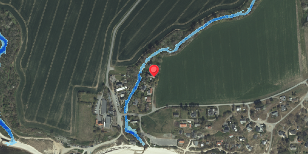 Oversvømmelsesrisiko fra vandløb på Boderne 11, . , 3720 Aakirkeby