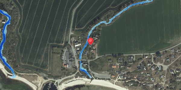 Oversvømmelsesrisiko fra vandløb på Boderne 12, . , 3720 Aakirkeby