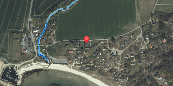 Oversvømmelsesrisiko fra vandløb på Boderne 17, . , 3720 Aakirkeby