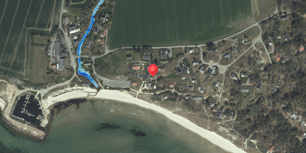 Oversvømmelsesrisiko fra vandløb på Boderne 21, 3720 Aakirkeby