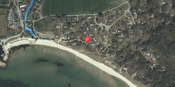 Oversvømmelsesrisiko fra vandløb på Boderne 32, 3720 Aakirkeby