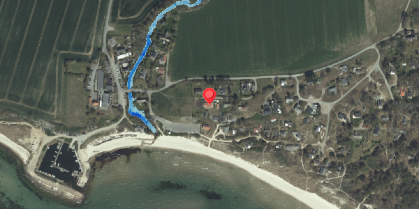 Oversvømmelsesrisiko fra vandløb på Boderne 43, . , 3720 Aakirkeby