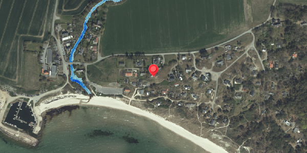 Oversvømmelsesrisiko fra vandløb på Boderne 45, . , 3720 Aakirkeby