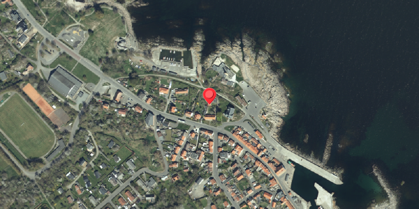 Oversvømmelsesrisiko fra vandløb på Havnegade 26, 3770 Allinge