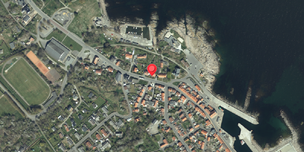 Oversvømmelsesrisiko fra vandløb på Havnegade 28, 3770 Allinge