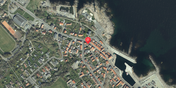 Oversvømmelsesrisiko fra vandløb på Havnegade 37, 3770 Allinge