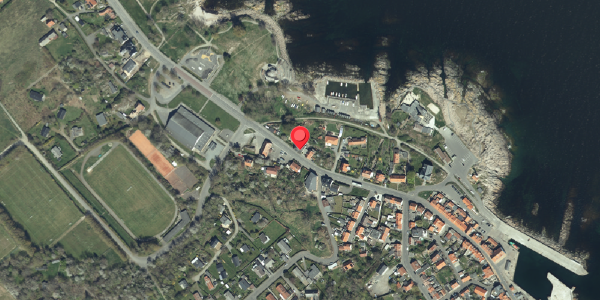 Oversvømmelsesrisiko fra vandløb på Havnegade 38, 3770 Allinge