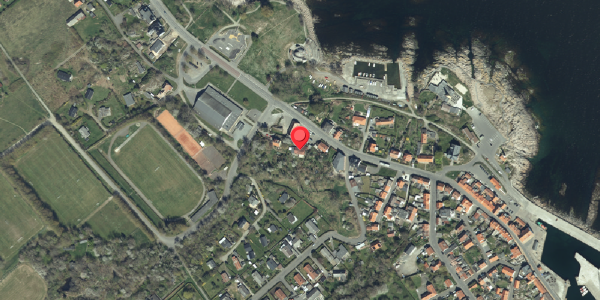 Oversvømmelsesrisiko fra vandløb på Havnegade 49, 3770 Allinge