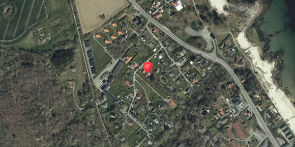 Oversvømmelsesrisiko fra vandløb på Lundegårdsvej 3, 3770 Allinge