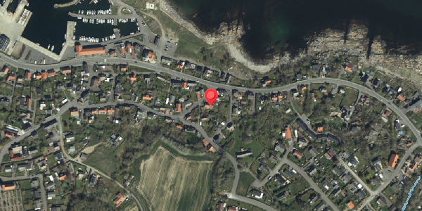 Oversvømmelsesrisiko fra vandløb på Møllegade 1, 3770 Allinge