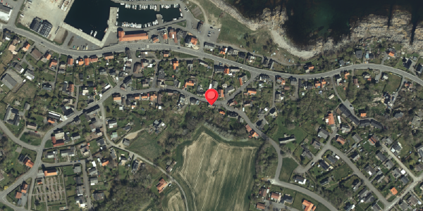 Oversvømmelsesrisiko fra vandløb på Møllegade 5, 3770 Allinge