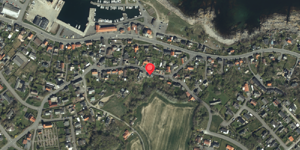 Oversvømmelsesrisiko fra vandløb på Møllegade 7, 3770 Allinge