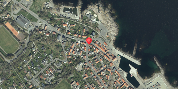 Oversvømmelsesrisiko fra vandløb på Nørregade 48, 3770 Allinge