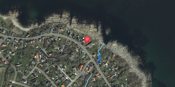 Oversvømmelsesrisiko fra vandløb på Sdr. Strandvej 43, 3770 Allinge