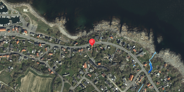 Oversvømmelsesrisiko fra vandløb på Sdr. Strandvej 44, 3770 Allinge
