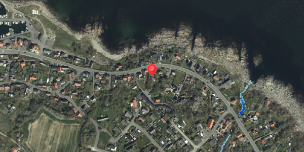 Oversvømmelsesrisiko fra vandløb på Sdr. Strandvej 46, 3770 Allinge