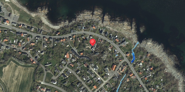 Oversvømmelsesrisiko fra vandløb på Sdr. Strandvej 54, 3770 Allinge