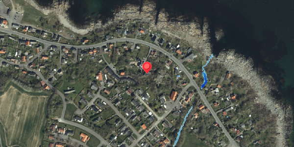 Oversvømmelsesrisiko fra vandløb på Sdr. Strandvej 56, 3770 Allinge