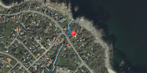 Oversvømmelsesrisiko fra vandløb på Sdr. Strandvej 57, 3770 Allinge