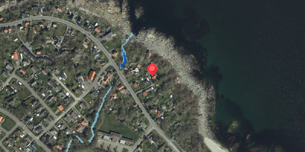 Oversvømmelsesrisiko fra vandløb på Sdr. Strandvej 63, 3770 Allinge