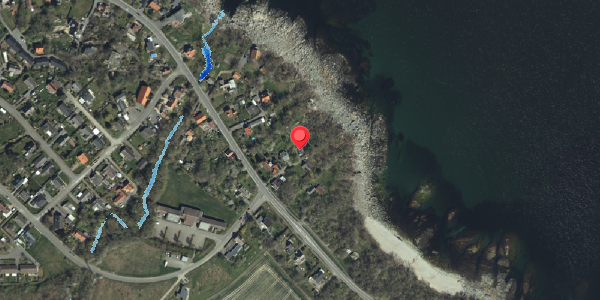 Oversvømmelsesrisiko fra vandløb på Sdr. Strandvej 73, 3770 Allinge
