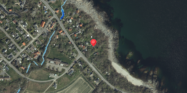 Oversvømmelsesrisiko fra vandløb på Sdr. Strandvej 75, 3770 Allinge