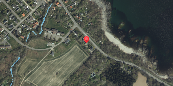 Oversvømmelsesrisiko fra vandløb på Sdr. Strandvej 94, 3770 Allinge