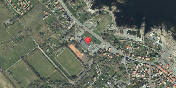 Oversvømmelsesrisiko fra vandløb på Strandvejen 1, 3770 Allinge