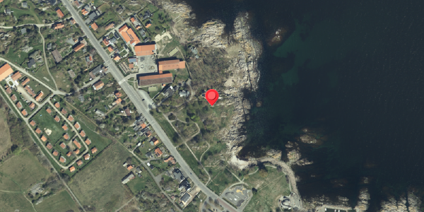Oversvømmelsesrisiko fra vandløb på Strandvejen 2B, 3770 Allinge