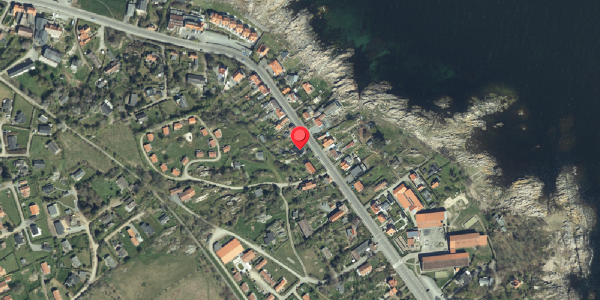 Oversvømmelsesrisiko fra vandløb på Strandvejen 57, 3770 Allinge