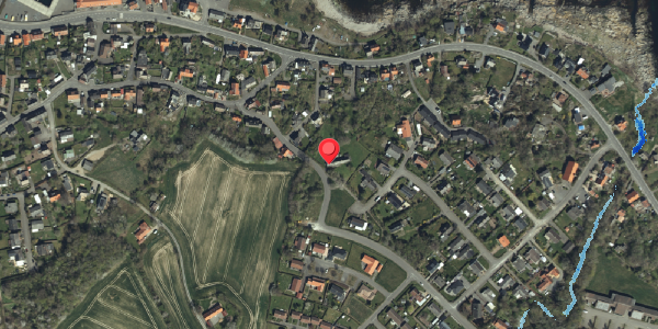 Oversvømmelsesrisiko fra vandløb på Thorkildsvej 7, 3770 Allinge