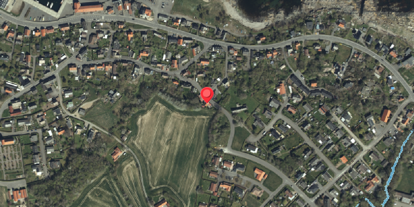 Oversvømmelsesrisiko fra vandløb på Thorkildsvej 8, 3770 Allinge