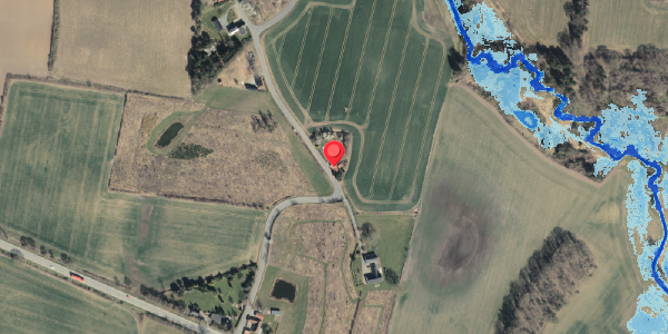 Oversvømmelsesrisiko fra vandløb på Bues Gyde 36, 5592 Ejby
