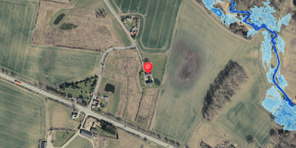 Oversvømmelsesrisiko fra vandløb på Bues Gyde 40, 5592 Ejby