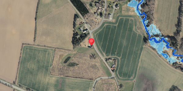 Oversvømmelsesrisiko fra vandløb på Bues Gyde 51, 5592 Ejby
