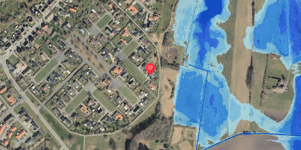 Oversvømmelsesrisiko fra vandløb på Engvangen 13, 5592 Ejby